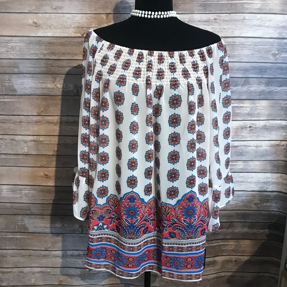 Zac & Rachel Tops - Zac and Rachel Off Shoulder Boho Top